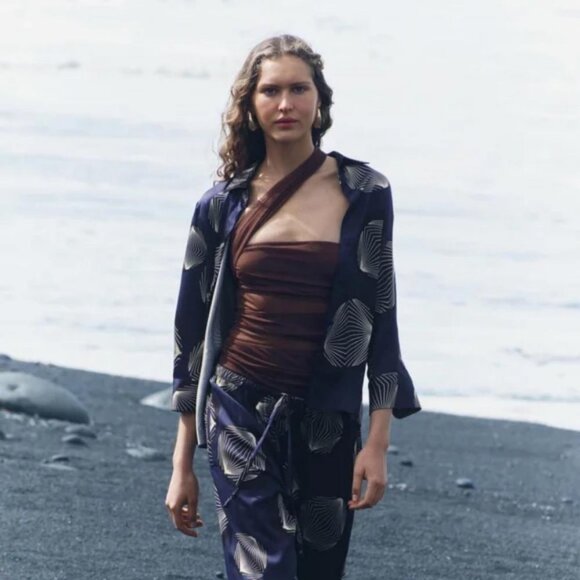 ZARA CUT OUT TULLE SWIMSUIT - Picture 1 of 6